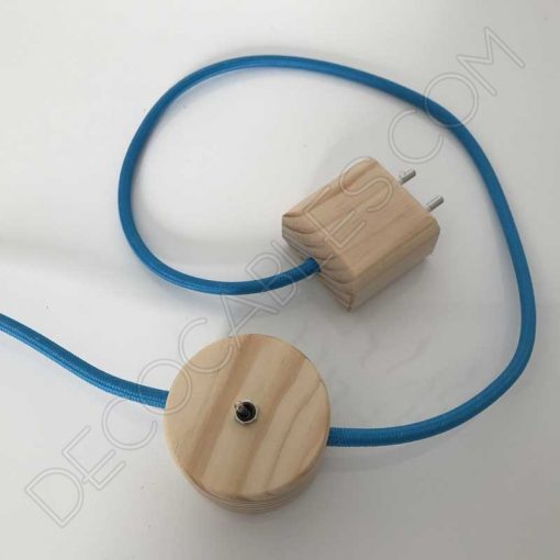 Interruptor de paso de madera 6 Interruptor de paso de madera para lámparas redondo con base plana