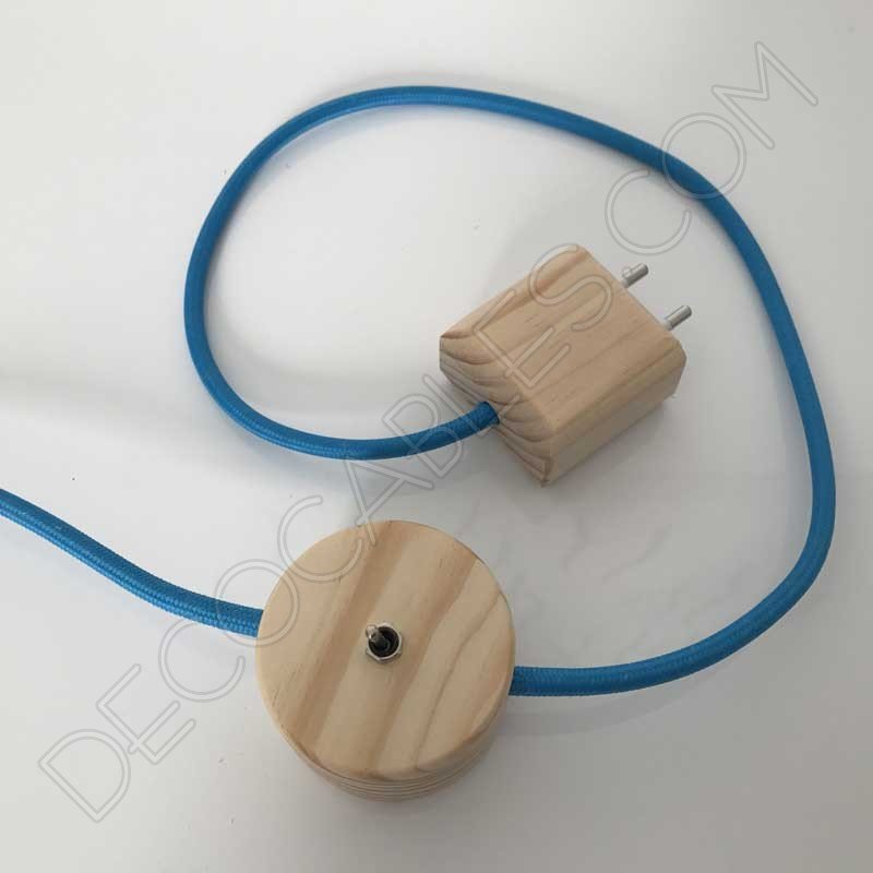 Interruptor de paso de madera para lámparas redondo con base plana Interruptor de paso de madera para lámparas redondo con base plana