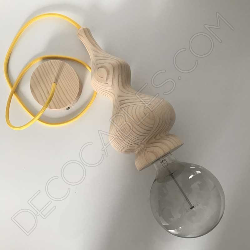 Lámpara colgante de madera grande modelo Pináculo Lámpara colgante de madera grande modelo Pináculo