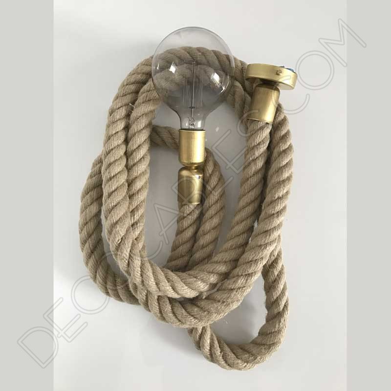 Lámpara colgante de cuerda de soga trenzada Lámpara colgante de cuerda de soga trenzada