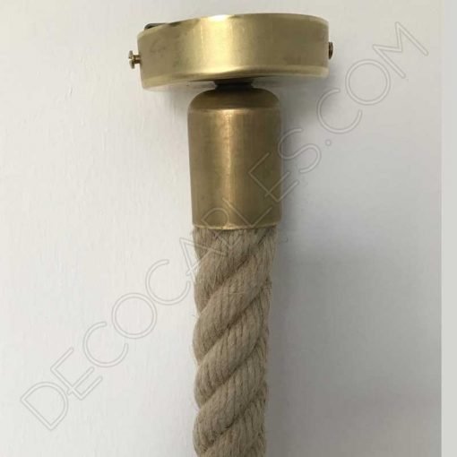 Lámpara colgante de cuerda de soga gruesa 30mm (latón) 5 Lámpara colgante de cuerda de soga trenzada
