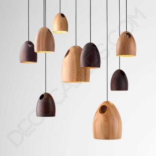 Portalámparas de madera