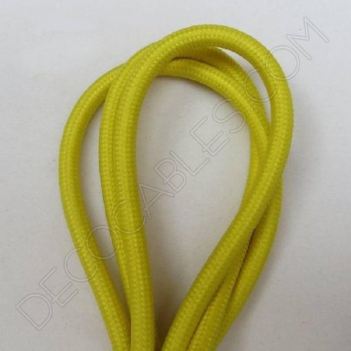 Cable eléctrico de tela amarillo
