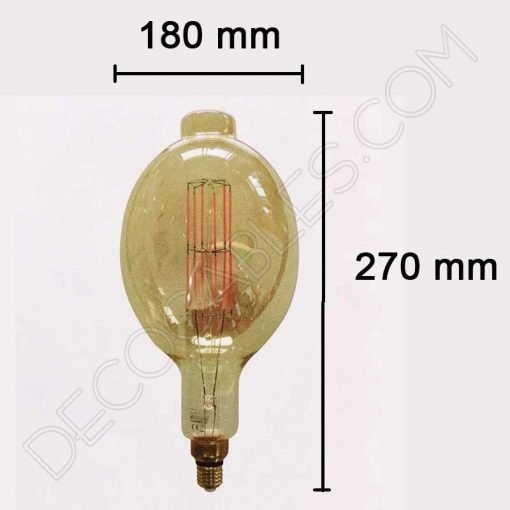 Bombilla filamento Led Gigante modelo Ovalada 12 Bombilla filamento Led Gigante modelo Globo con Punta