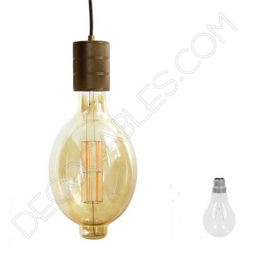 Bombilla filamento Led Gigante Ovalada Regulable 4 Bombilla filamento Led Gigante modelo Globo con Punta