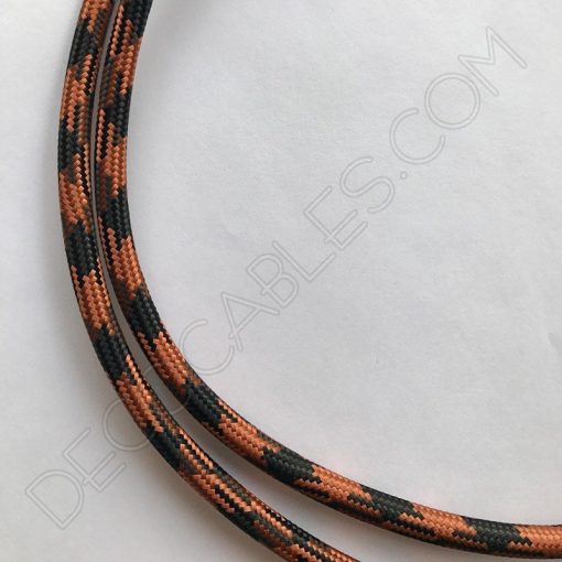 Cable textil eléctrico (Vintage negro y cobre) 5