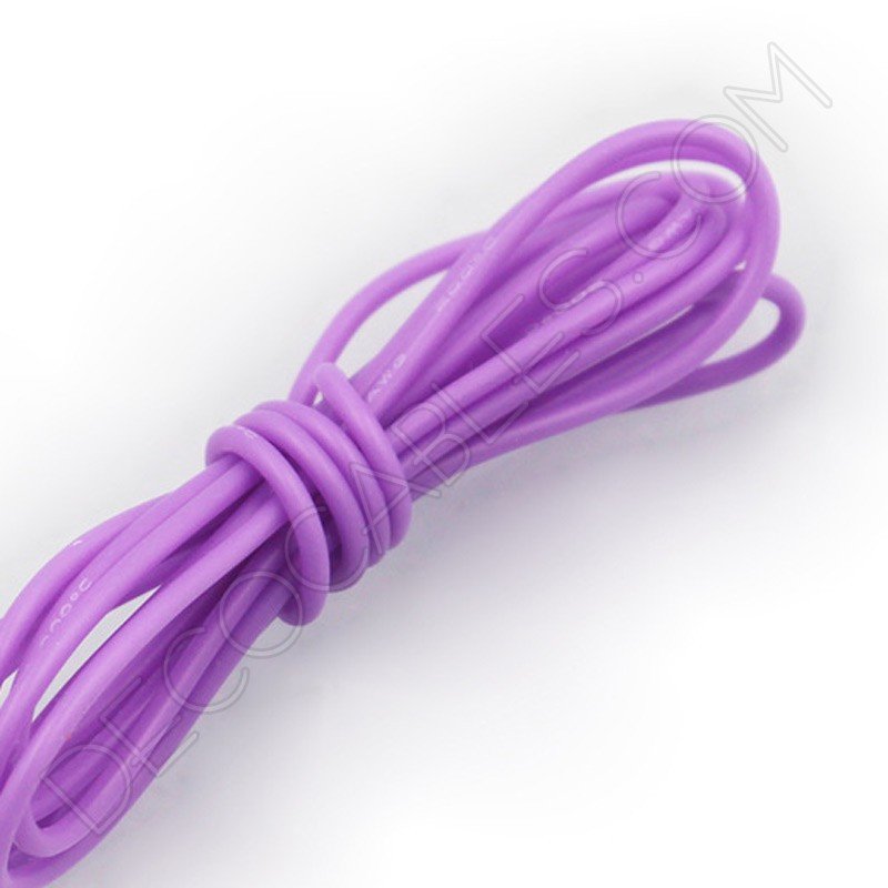 Cable eléctrico de silicona morado Cable eléctrico de silicona morado