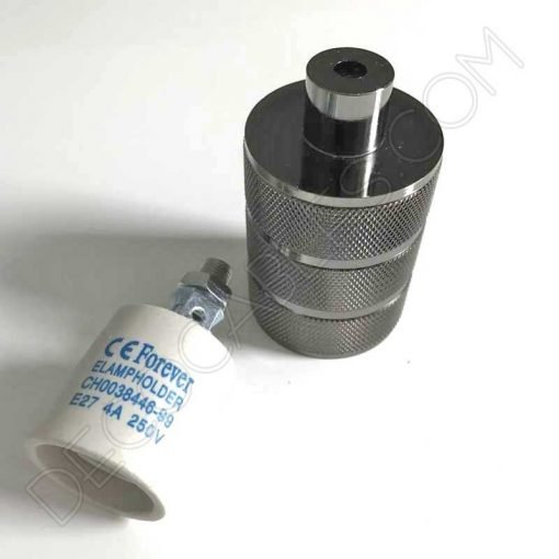 Portalámparas vintage metálico serie Lujo 3 Portalámparas metálico Serie Lujo negro perla