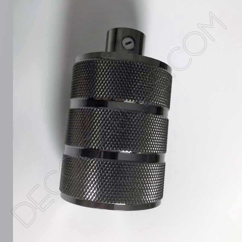 Portalámparas metálico Serie Lujo negro perla Portalámparas metálico Serie Lujo negro perla