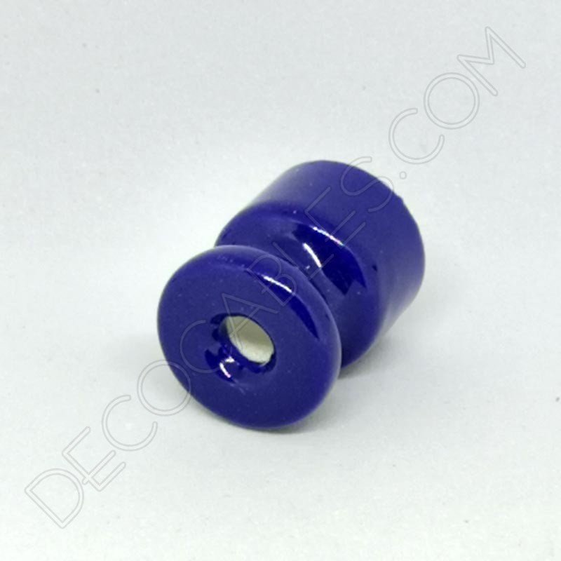 Aislador de porcelana para cable eléctrico trenzado azul Aislador de porcelana para cable eléctrico trenzado azul