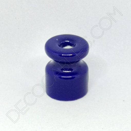 Aisladores de porcelana de colores para cable trenzado 16 Aislador de porcelana para cable eléctrico trenzado azul