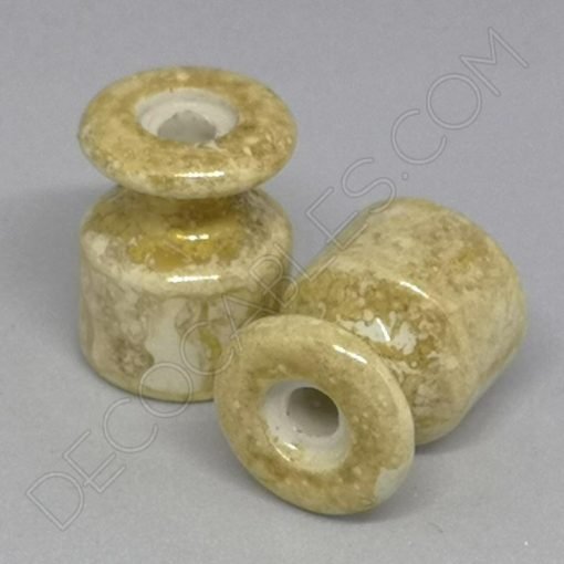 Aisladores de porcelana de colores para cable trenzado 13 Aislador de porcelana para cable eléctrico trenzado craqueado mármol