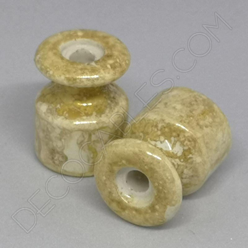 Aislador de porcelana para cable eléctrico trenzado craqueado mármol Aislador de porcelana para cable eléctrico trenzado craqueado mármol