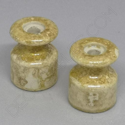 Aisladores de porcelana de colores para cable trenzado 12 Aislador de porcelana para cable eléctrico trenzado craqueado mármol