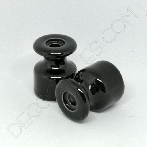 Aisladores de porcelana de colores para cable trenzado 8 Aislador de porcelana para cable eléctrico trenzado negro