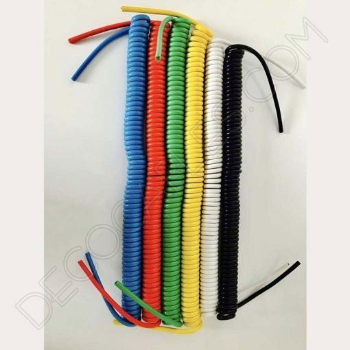 Cable espiral de silicona rojo