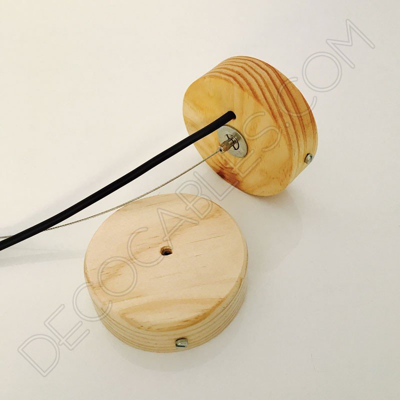 Soporte de techo de madera con tensor para lámparas colgantes Soporte de techo de madera con tensor para lámparas colgantes