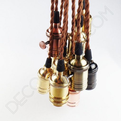 Lámpara Colgante con portalámpara de perilla anticuario 2 Lámpara colgante con portalámpara de perilla