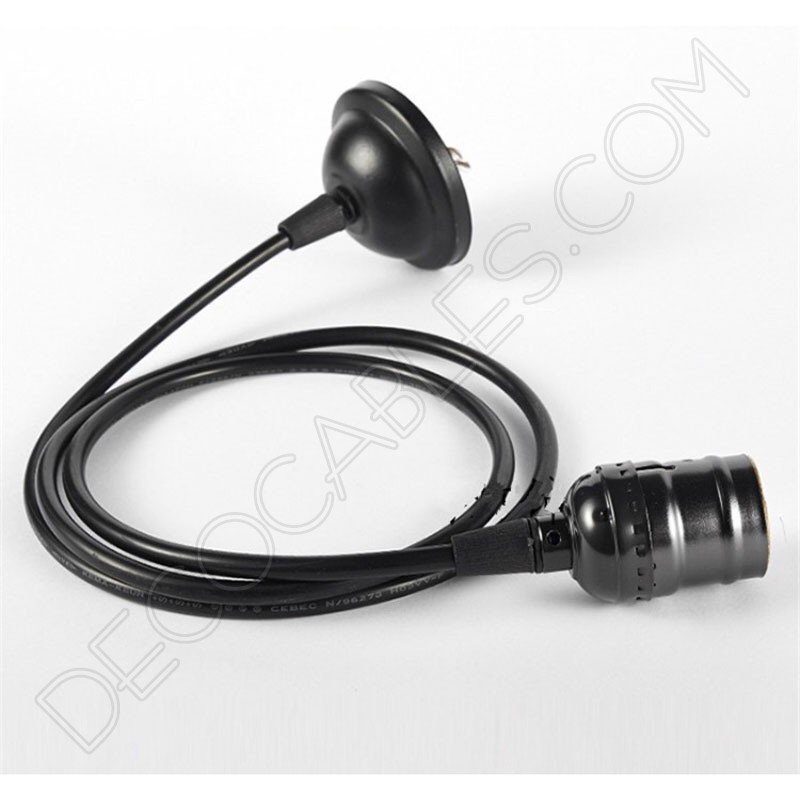 Lámpara colgante Retro de latón color negro perla Lámpara colgante Retro de latón color negro perla