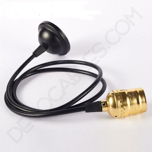 Lámpara colgante Retro de latón color dorado