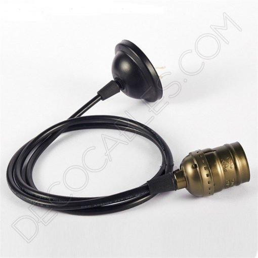 Lámpara Colgante Retro con portalámparas de latón 4 Lámpara colgante Retro de latón color anticuario