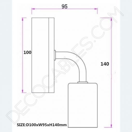 Lámpara Aplique de pared soporte en Madera y Metal 9 Lámpara aplique de pared de metal y madera