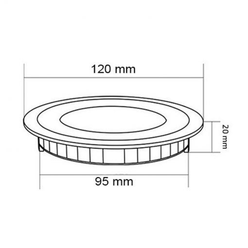 Downlight led de empotrar ultrafino blanco