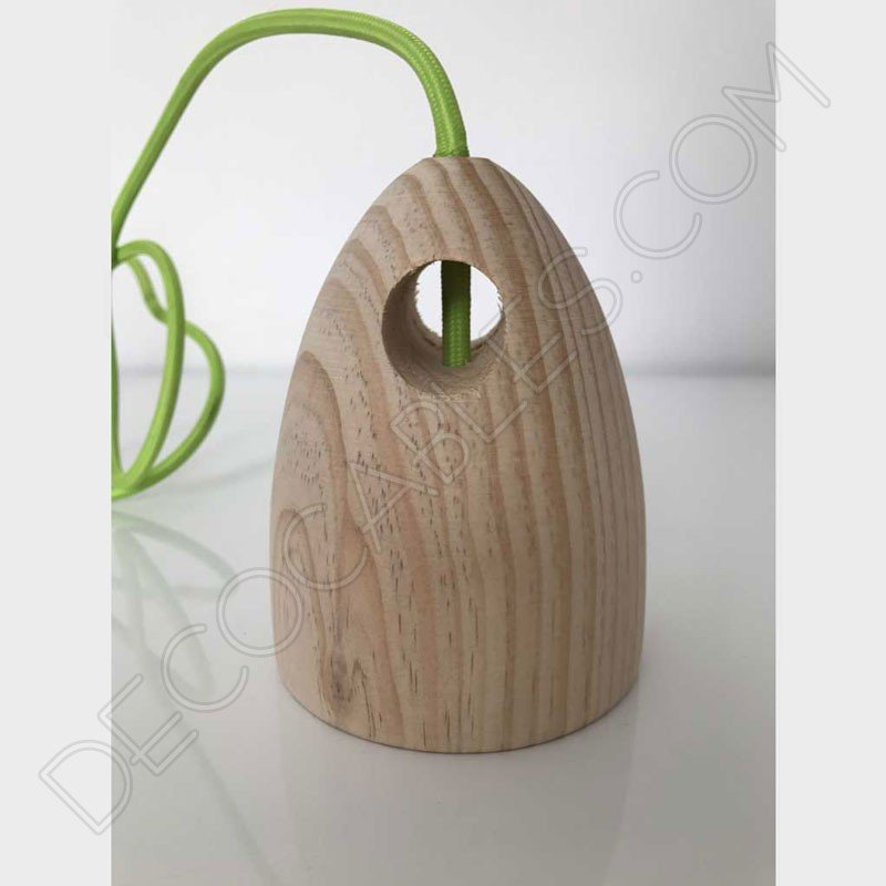 Lámpara colgante de madera modelo campana Lámpara colgante de madera modelo campana