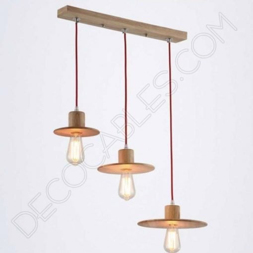 Lámpara regleta de madera modelo sombrero