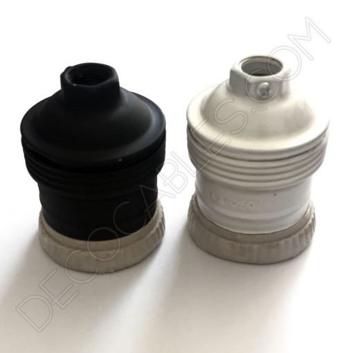 Portalámparas de latón de colores 6 Portalámparas de latón negro y blanco