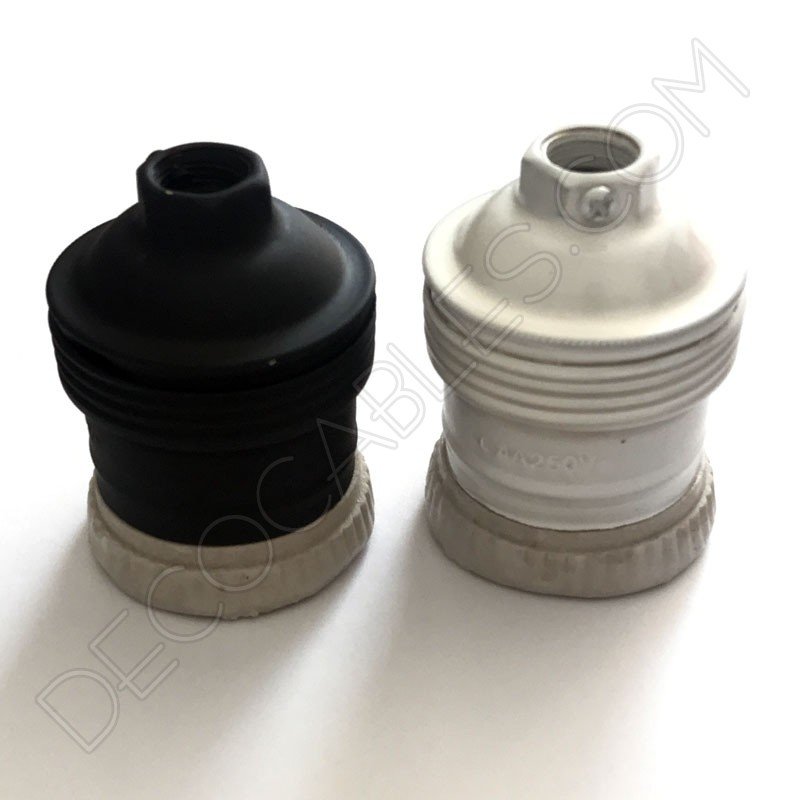 Portalámparas de latón negro y blanco Portalámparas de latón negro y blanco