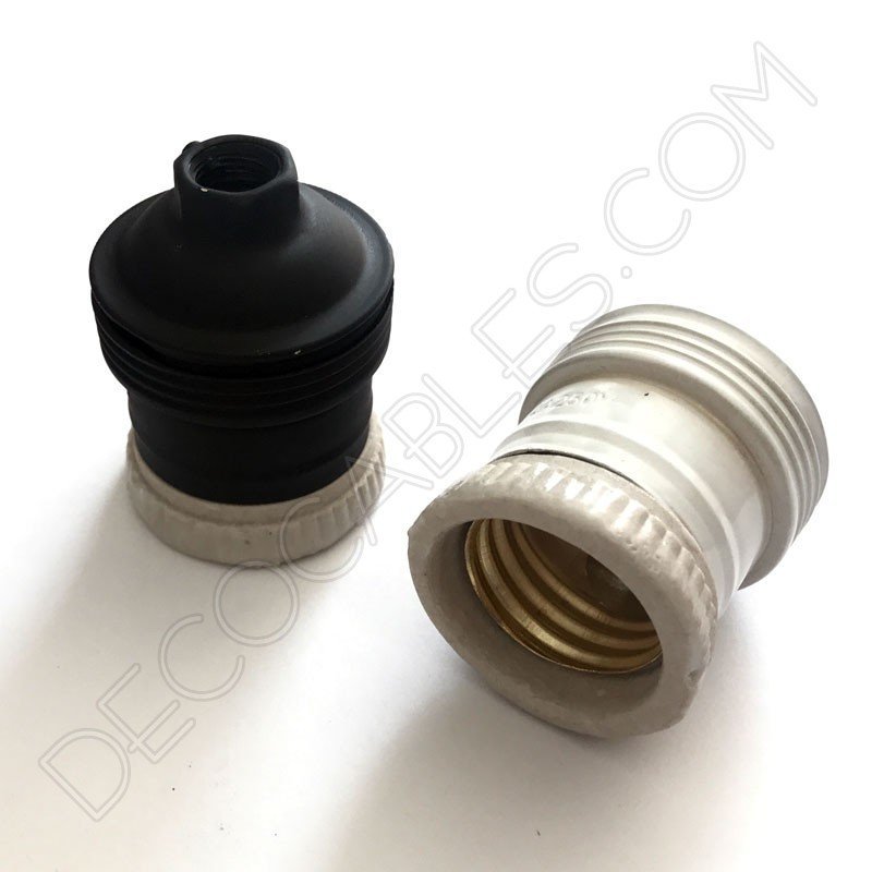 Portalámparas de latón negro y blanco Portalámparas de latón negro y blanco