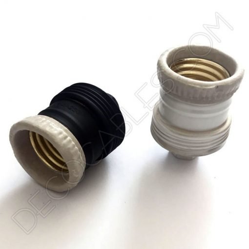 Portalámparas de latón de colores 4 Portalámparas de latón negro y blanco