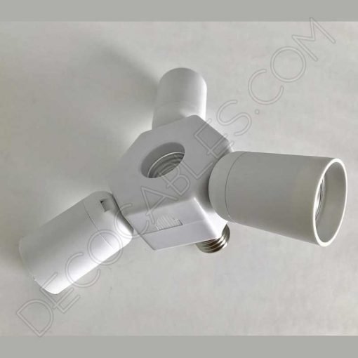 Portalámparas adaptador 4 en 1 casquillo E27