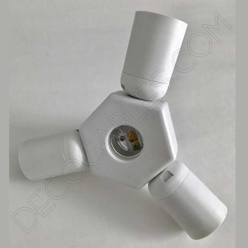 Portalámparas adaptador 4 en 1 casquillo E27