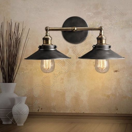 Lámpara Aplique de pared dos brazos vintage
