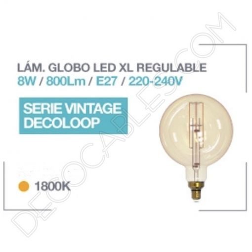 Bombilla filamento Led Gigante Globo Regulable 5 Bombilla led gigante Globo regulable