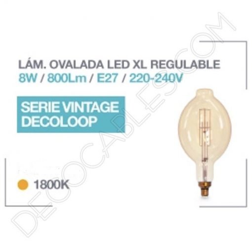 Bombilla filamento Led Gigante Ovalada Regulable 13 Bombilla led gigante ovalada regulable