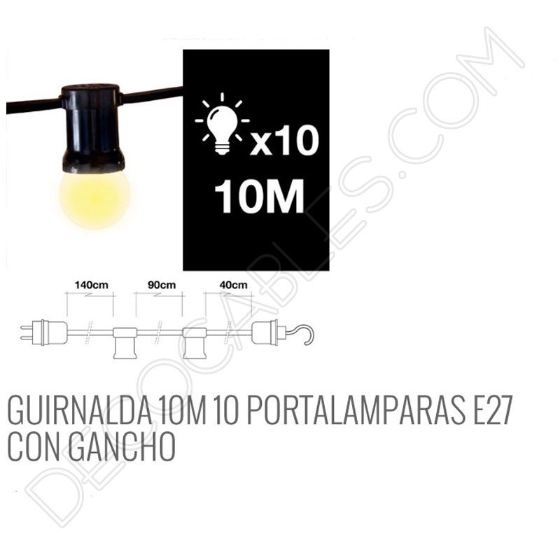 Guirnalda de luces de feria para exterior Guirnalda de luces de feria para exterior