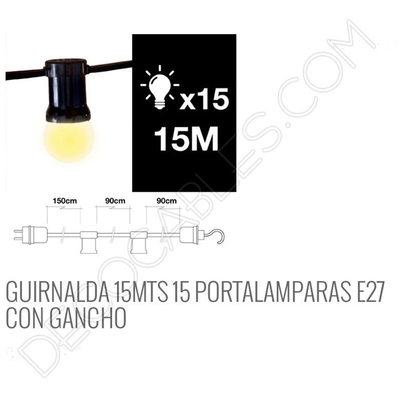 Guirnalda de luces de feria para exterior Guirnalda de luces de feria para exterior