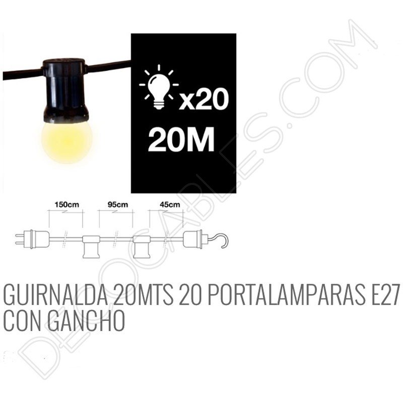 Guirnalda de luces de feria para exterior Guirnalda de luces de feria para exterior