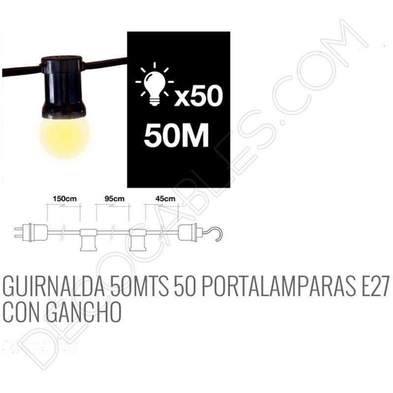 Guirnalda de luces de feria para exterior Guirnalda de luces de feria para exterior