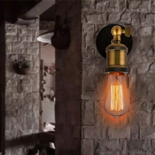 Lámpara Aplique de pared Vintage un brazo 4 Lámpara Aplique de pared un brazo Vintage