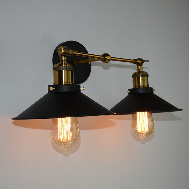 Lámpara Aplique de pared dos brazos vintage Lámpara Aplique de pared dos brazos vintage