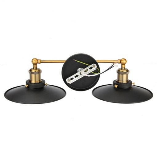 Lámpara Aplique de pared Vintage dos brazos con plato 9 Lámpara Aplique de pared dos brazos vintage