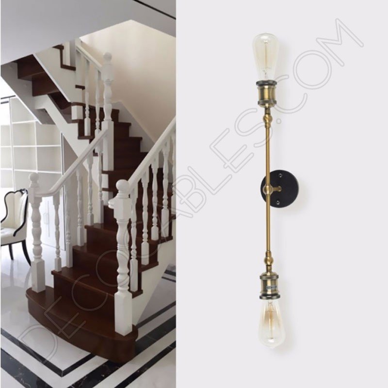 Lámpara Aplique de pared dos brazos vintage Lámpara Aplique de pared dos brazos vintage