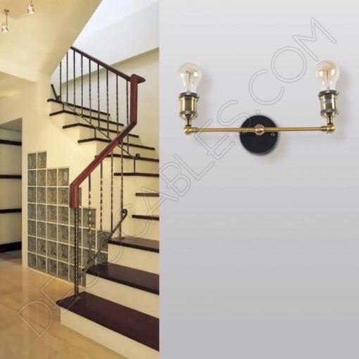 Lámpara Aplique de pared dos brazos vintage