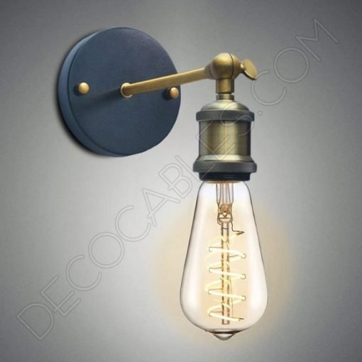 Lámpara Aplique de pared Vintage un brazo 2 Lámpara Aplique de pared un brazo Vintage