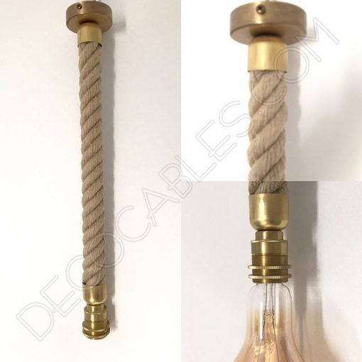 Lámpara colgante de cáñamo