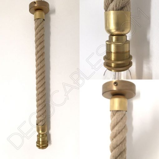 Lámpara colgante de cáñamo